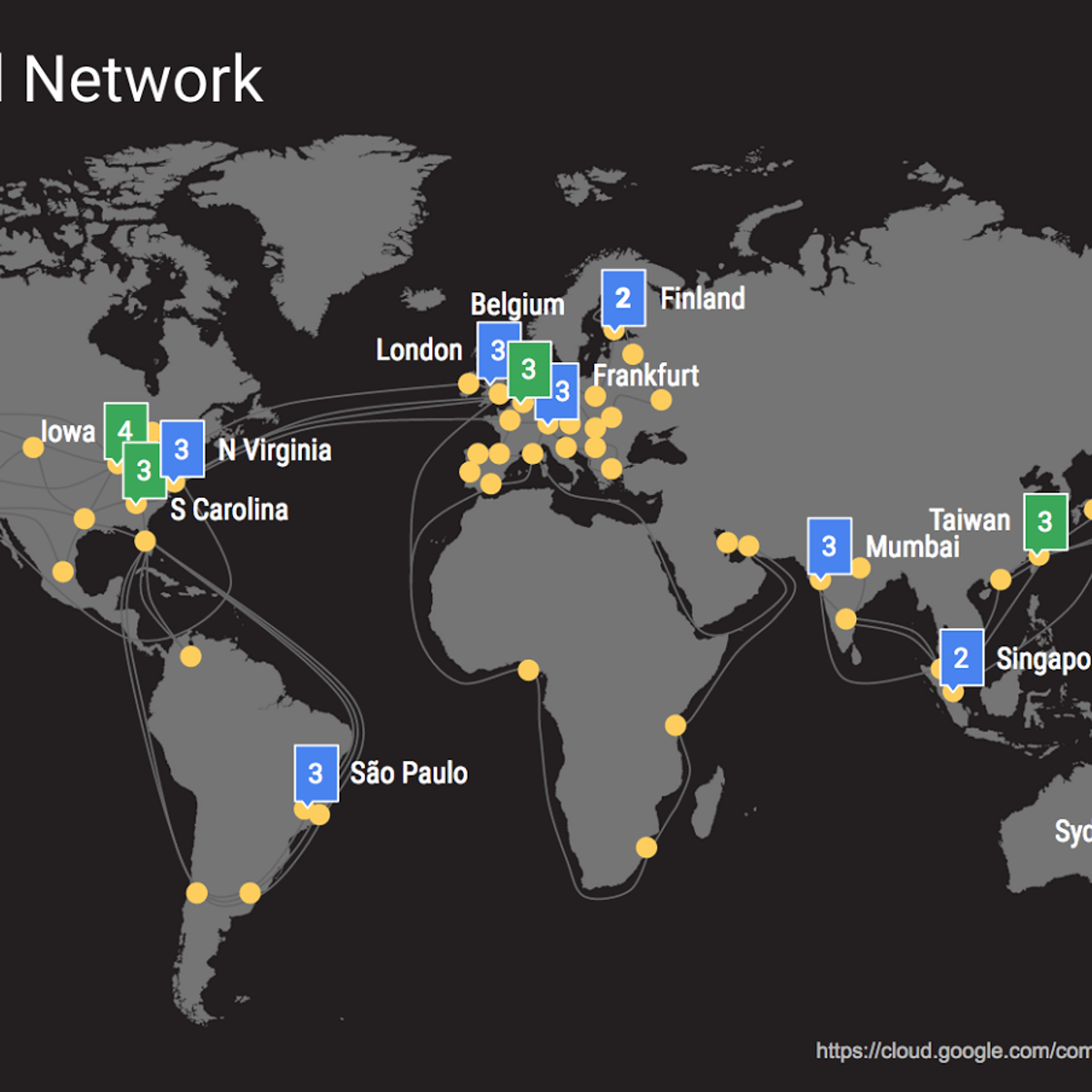 GCP Network in Black